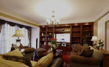 180平美式风设计作品美式客厅装修图片