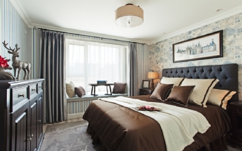清林湾复式美式风美式卧室装修图片