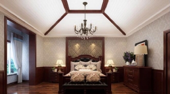253平美式风设计作品欣赏美式卧室装修图片