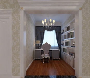 130平3室2厅2卫新古典装修图片古典风格书房