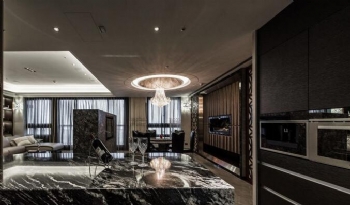 260平质感隽永大气宅设计作品现代风格客厅