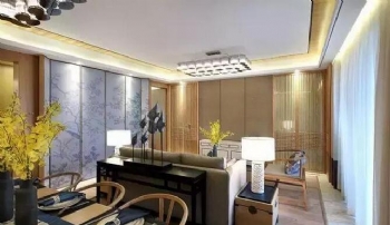 145平新中式雅居实景图中式风格客厅