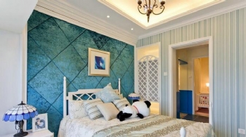 106平米地中海式三室欣赏地中海卧室装修图片