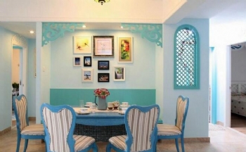 106平米地中海式三室欣赏地中海餐厅装修图片
