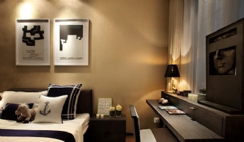 90.16平米现代简约风格设计图现代卧室装修图片