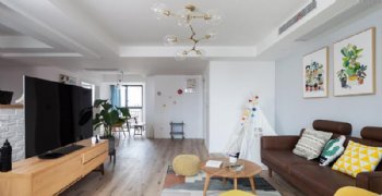 130平清新北欧风公寓案例欣赏欧式装修图片