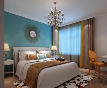 活力张扬的蓝白 演绎现代三居室现代装修图片