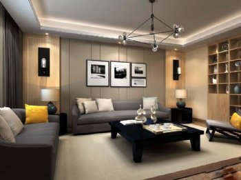 枫丹琴园110平米装修 现代两居和暖现代风格