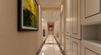 130平绿地观堂三居室现代风格案例欣赏现代装修图片