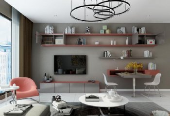 银亿朗境个性十足现代客厅 小空间大设计现代装修图片