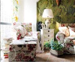 阳光下田园中的童话生活