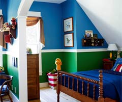 海蓝色的儿童房 给宝贝一个蔚蓝的梦