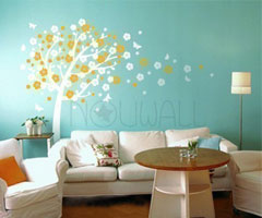 DIY彩绘画  充满童趣的儿童房背景墙