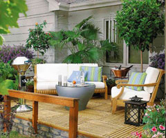 清新怡人的露天阳台