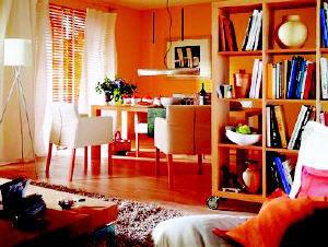 靓丽橙色 活力家居空间