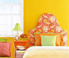 家居床品与背景墙完美结合