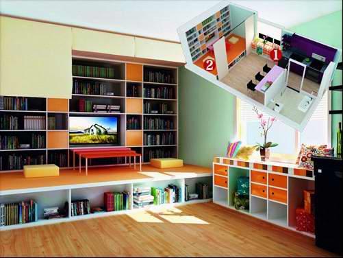 一室户变身靓丽时尚空间