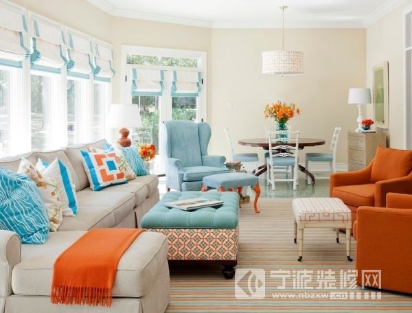 让人耳目一新的蓝绿色家居色调