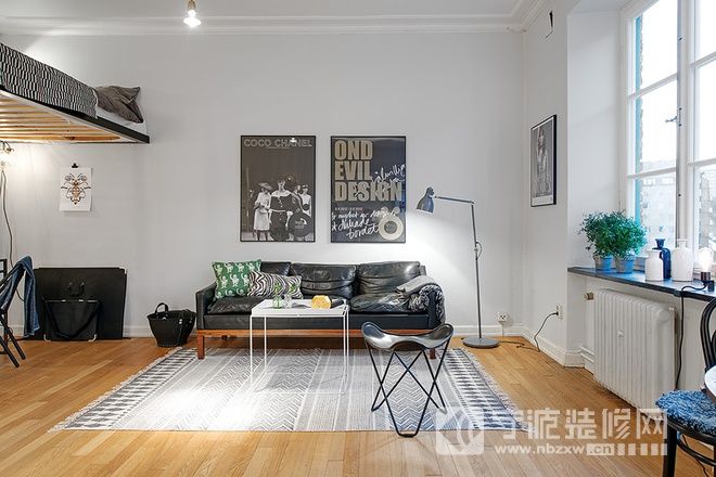 38平米阳光充沛的浪漫风格简约家居