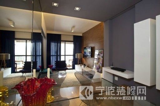 75平单身贵族公寓现代风格装修设计案例赏析