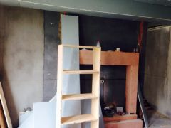 宁波恒景装饰太子湾工地木工进行中