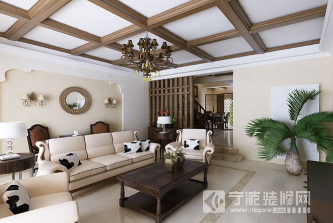 元洲装饰238平米美式风格装修案例