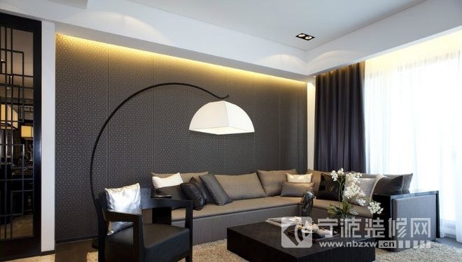 宁波装修样板房：低调绅士105平现代居室