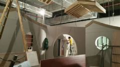 鼎峰装饰杭州湾世纪金源购物中心桐乡煲分店装修施工中