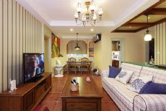 鄞州区乐活金水苑126平米美式乡村三居