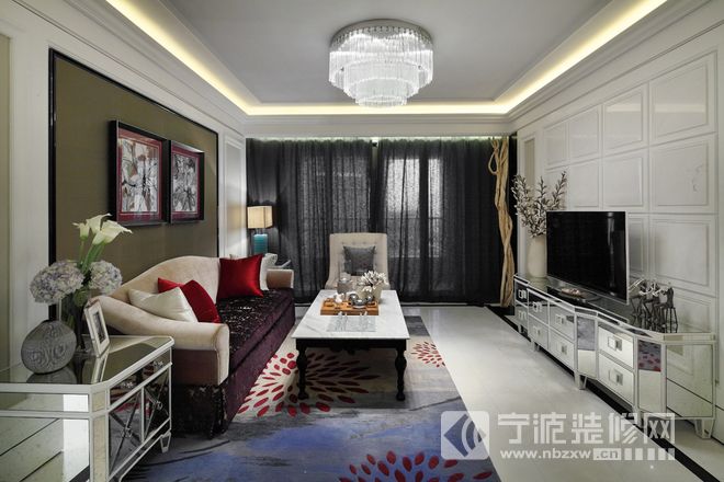 兰亭绿源120平米去繁从简欧式三居