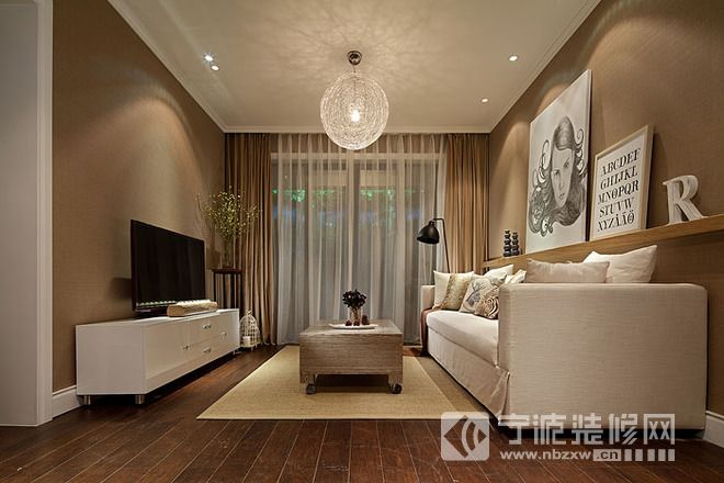 浅水湾城市花园116平米咖啡色现代简约