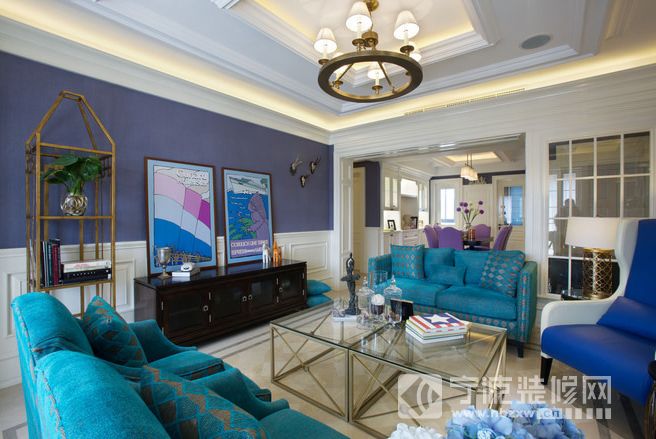 东湖花园一期178平米四居美式清新公寓