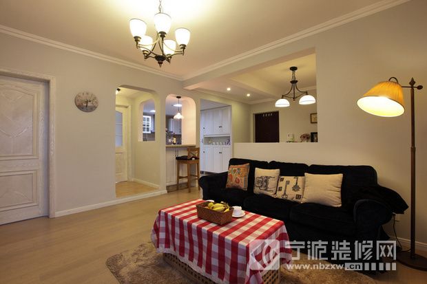 洪都花园96平现代美式温馨清新居