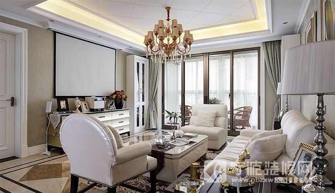 宁波案例欣赏-君悦花园265平米美式四居