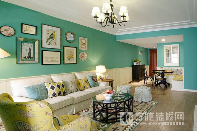 紫郡花园115平米清新地中海三居