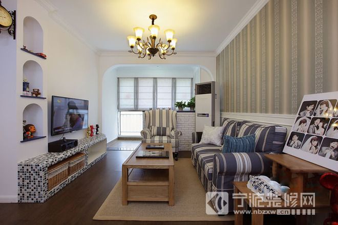 欧宝花苑89平米美式地中海混搭设计