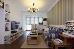 欧宝花苑89平米美式地中海混搭设计