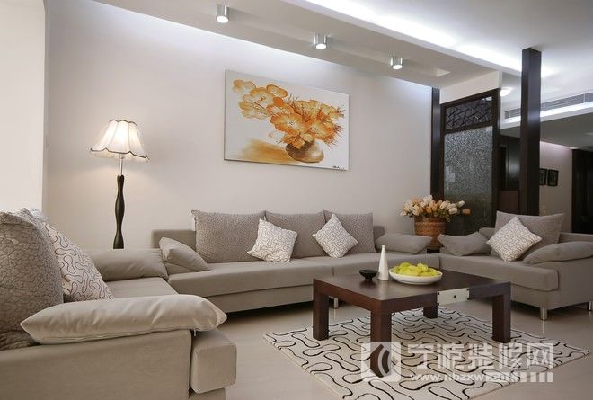 海景华庭136平米黑白灰简约三居