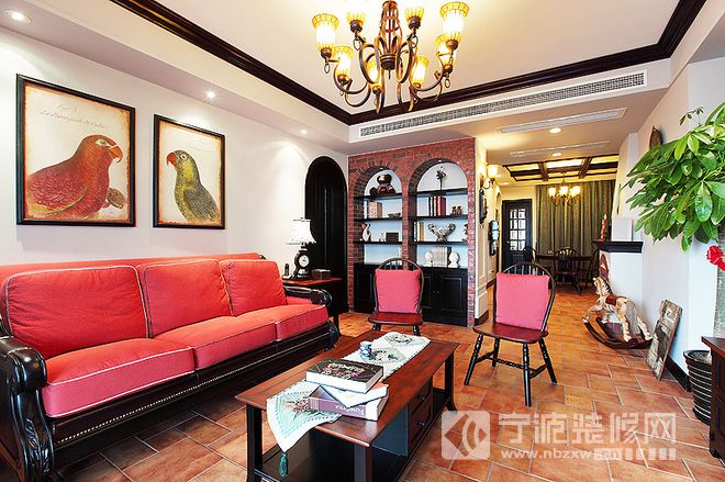 东都华庭103平米个性中式复古雅居