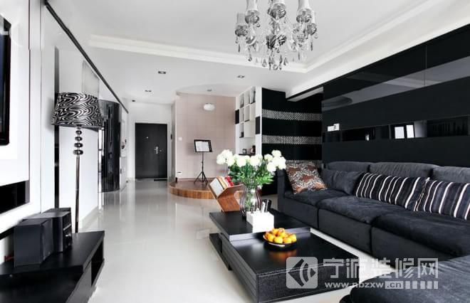 亲亲家园109平米黑白灰经典案例