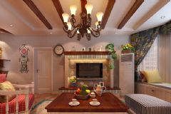 110平田园风三居舒适美家