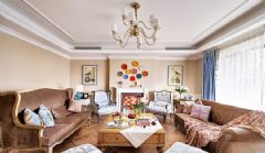 万科金域华府淡色系美式乡村风格三居