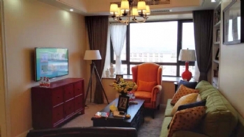 实拍银亿上郡样板房美式乡村风格