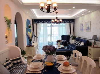 83平二居地中海清新家案例欣赏