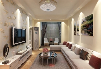 90平二居现代风装修效果图