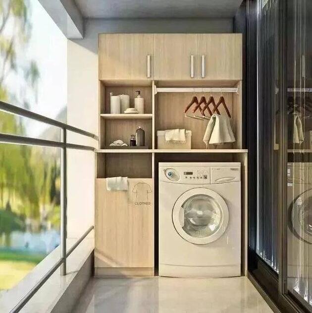 让阳台拥有储物柜，提高空间利用率